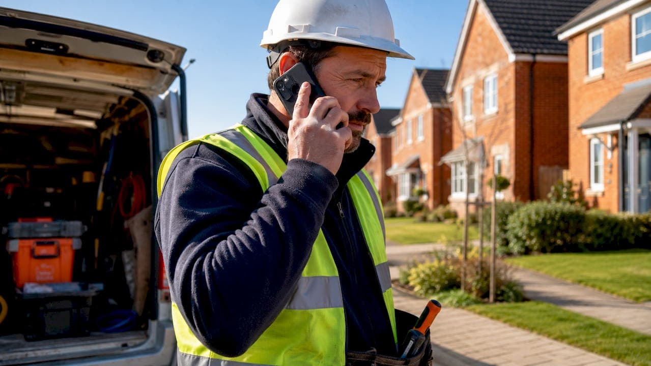 How UK tradespeople manage calls on site